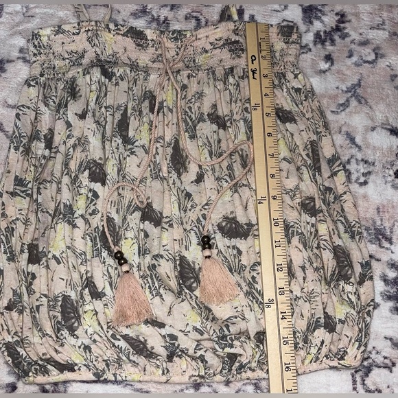 Free People Washed Sun Floral Smocked Tube Top Size XS - Picture 5 of 9